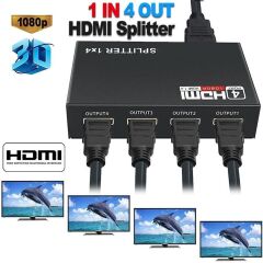 Anunnaki 4 Port HDMI Splitter | 4K UHD Full HD 1080p Monitör Çoklayıcı Adaptör