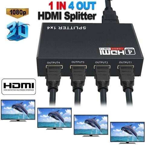 Anunnaki 4 Port HDMI Splitter | 4K UHD Full HD 1080p Monitör Çoklayıcı Adaptör