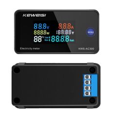 AN300 100A Dijital Voltmetre AC50-300V Güç Akım Ölçer Wattmetre Ölçüm Cihazı + Split Core