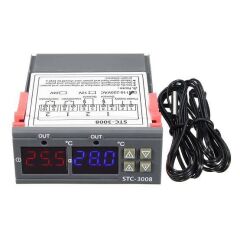 STC-3028 Dijital Sıcaklık Nem Kontrol Cihazı 220V 10A Kuluçka Termostat Higrometre