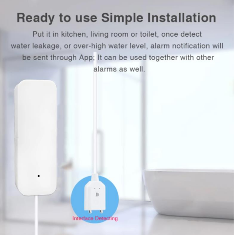 AE1209 Tuya Wifi  Su Kaçak Dedektörü Sensörü Smart APP Alarmlı Sel Uyarısı