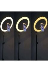 Anunnaki 10 İnç Ring Light Youtuber Tiktok Çekim Işıklı Telefon Tutucu Selfie Makyaj Işığı 2.1 M Tripod
