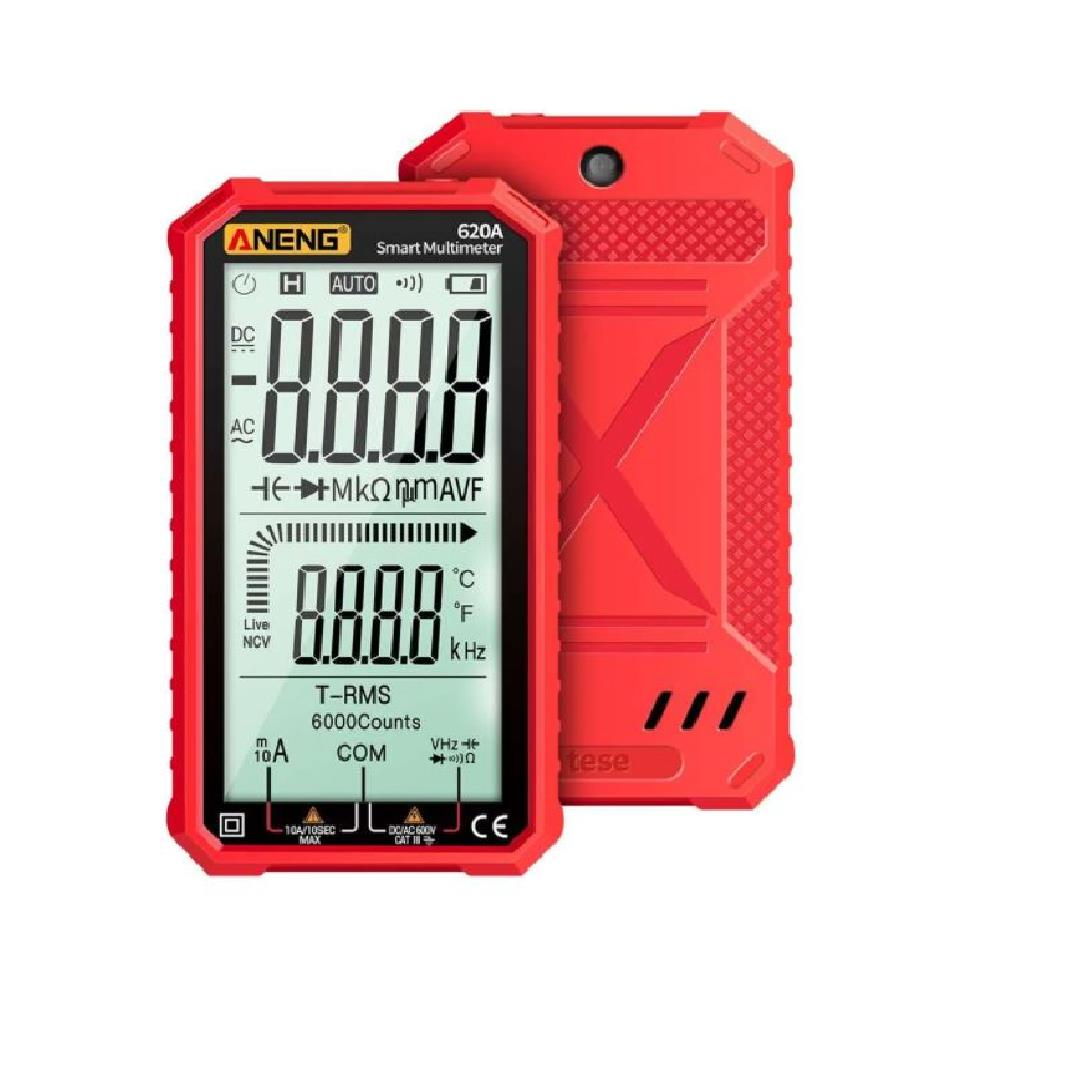 ANENG 620A 4.7 inç Geniş LCD Ekran Otomatik Manuel Akıllı Gerçek RMS Dijital Multimetre