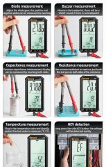ANENG 620A 4.7 inç Geniş LCD Ekran Otomatik Manuel Akıllı Gerçek RMS Dijital Multimetre