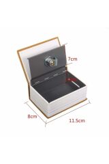 Kitap Sözlük Şeklinde Gizli Kilitli Kasa Para Kumbarası Siyah