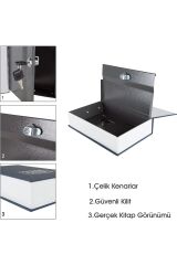 Kitap Sözlük Şeklinde Gizli Kilitli Kasa Para Kumbarası Siyah