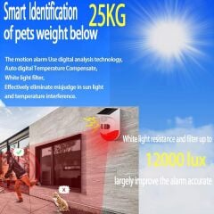 WiFi Solar Pir Hareket Sensörü Sesli ve Işıklı Güvenlik Alarm Sistemi Tuya App