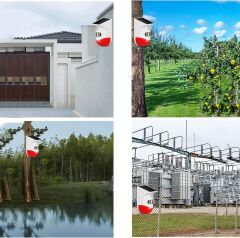 WiFi Solar Pir Hareket Sensörü Sesli ve Işıklı Güvenlik Alarm Sistemi Tuya App