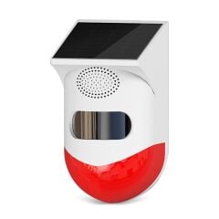 WiFi Solar Pir Hareket Sensörü Sesli ve Işıklı Güvenlik Alarm Sistemi Tuya App