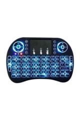 Işıklı Kablosuz Mini Klavye Tv Televizyon Ps3 Dokunmatik Mouse