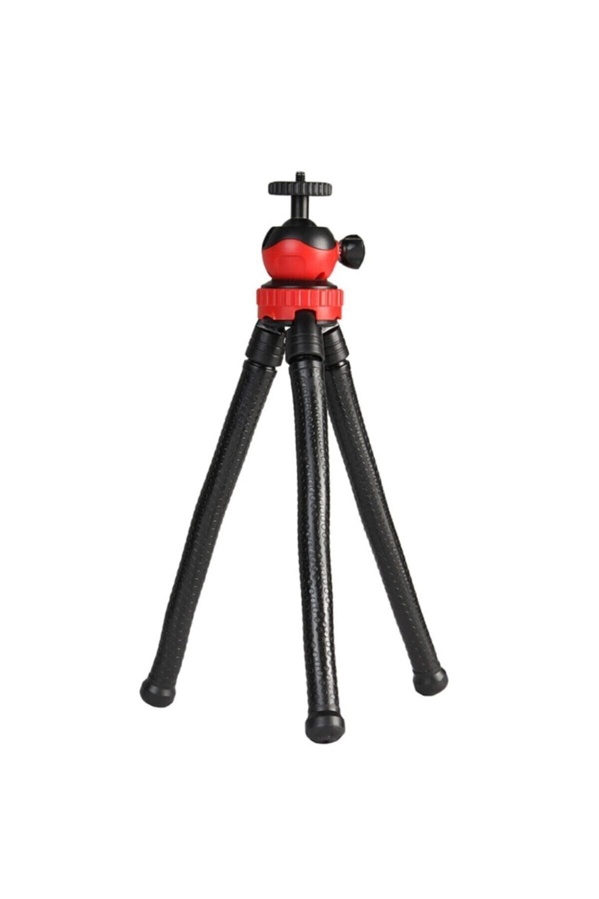 Esnek Ahtapot Tripod Tutucu - Telefon Dslr Kamera Gopro Uyumlu - Kaymaz Ayaklar - Dikey Yatay Çekim