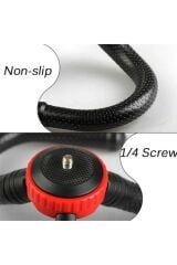 Esnek Ahtapot Tripod Tutucu - Telefon Dslr Kamera Gopro Uyumlu - Kaymaz Ayaklar - Dikey Yatay Çekim