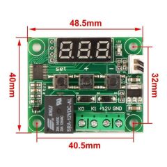 W1209 Dijital Termostat Sıcaklık Kumandası DC 12V Regülatörü Termoregülatör Kuluçka NTC Sensörü