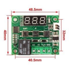 W1209 Dijital Termostat Sıcaklık Kumandası DC 12V Regülatörü Termoregülatör Kuluçka NTC Sensörü