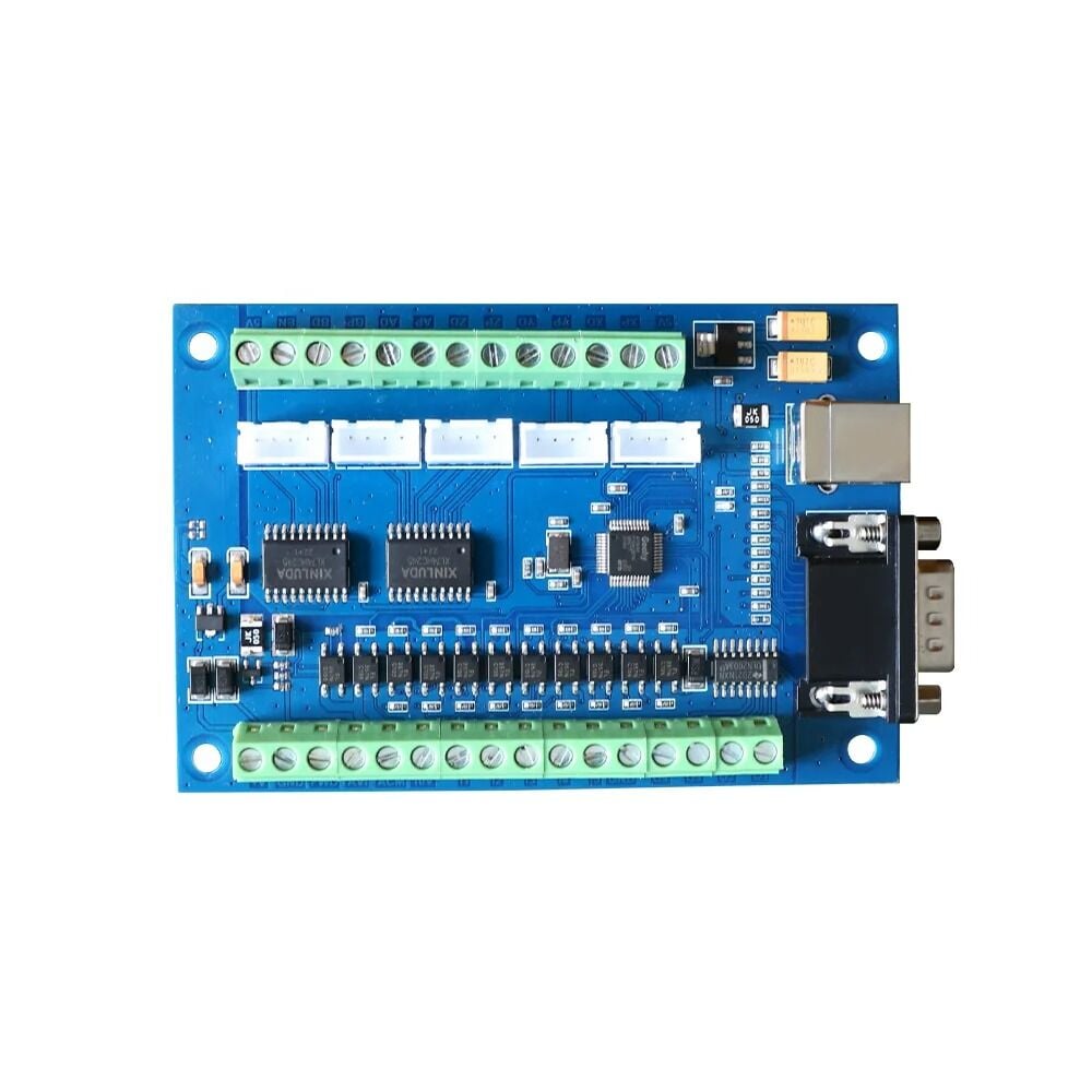 AN55890 Mach3 USB Motion CNC Kontrol Kartı STB5100 Interface Board 5 Axis DC 12-24V CNC Step Motor Sürücü Kartı