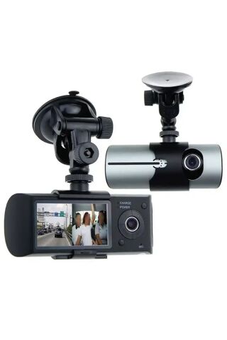 R300 Gpsli Çift Kameralı Araç Içi Dvr Kamera Set (32 Gb Kart Destekli)