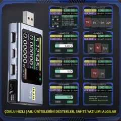 Anunnaki FNB58 Ampermetre Akım ve Voltmetre USB Test Cihazı