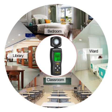 AS803 LCD Lüksmetre Dijital Işık Ölçer Lux Metre Uv Metre Radiometer Photometre