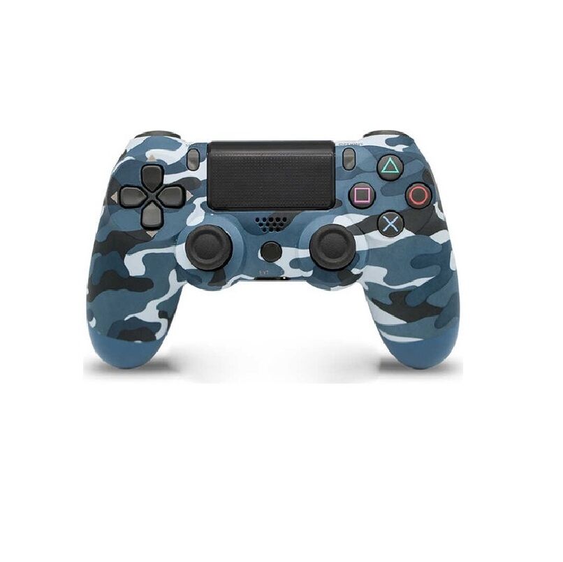 PC ve Ps4 Uyumlu Oyun Kolu Doubleshock Titreşimli 4 Gamepad Mavi Kamuflaj