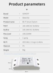 Sonoff Basic R2 Kablosuz 220v Akıllı Ev Röle Işık Zamanlayıcı 4'lü Paket