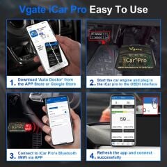 iCar Pro Vgate OBD2 Bluetooth Tarayıcı iOS/Android OBD Adaptörü Araç Kod Okuyucu Tarama Araçları