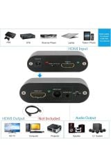 Hdmi To Hdmi Optik Stereo 2.0 4k Arc 2.1 Ch 5.1 Ch Ayırıcı Çevirici Dönüştürücü Adaptör