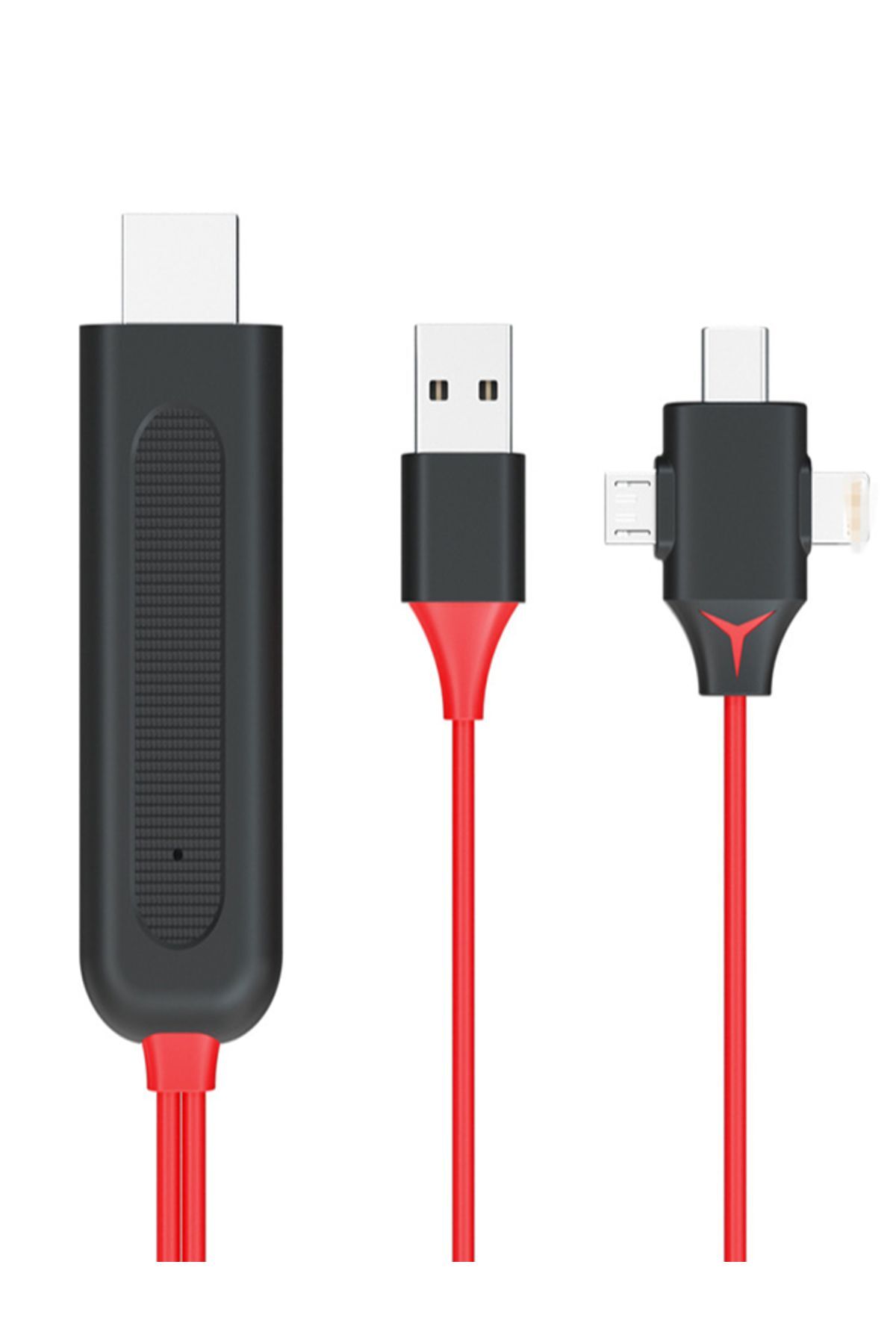 3in1 Lightning Micro Usb Type-c To Hdmı Ios Android Görüntü Aktarıcı Kablo 1.5m