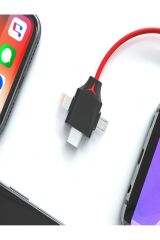 3in1 Lightning Micro Usb Type-c To Hdmı Ios Android Görüntü Aktarıcı Kablo 1.5m