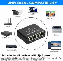 Ethernet Splitter 1x4 4 Port Ethernet Çoklayıcı 1000mbps Cat5 Cat6 Rj45 Kablo Çoklayıcı