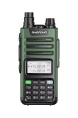 UV-13 Pro Yeşil Su Geçirmez Uzun Mesafe 10W Çift Bantlı Type-C Şarj Telsiz Kulaklık Hediyeli