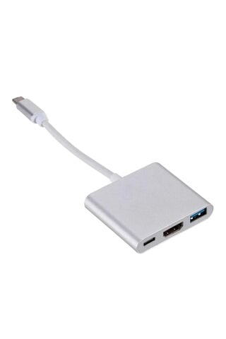 Anunnaki 4K Type-c Hdmı Görüntü Aktarım Kablosu Şarj Girişli Usb Hub 3.0