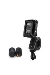 Motosiklet Tpms Lastik Basınç Sensörü Ve Monitörü Dijital Kablosuz Şarjlı Lastik Basınç Dedektörü