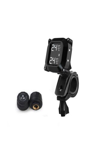 Motosiklet Tpms Lastik Basınç Sensörü Ve Monitörü Dijital Kablosuz Şarjlı Lastik Basınç Dedektörü