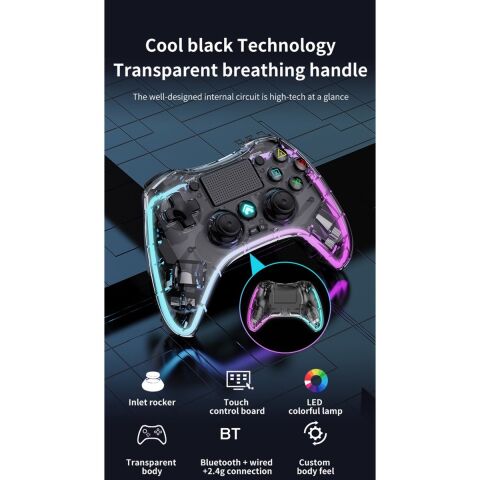 IOS ipad iphone Gamepad Oyun Kablosuz Gamepad Telefon/android/ıos/pc/ps4/tv Box Uyumlu Oyun Kolu RGB