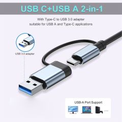 8 in 2 USB Typec Hub USB Çoklayıcı Type-c Aux SD Kart Okuyucu Çoklayıcı Hub