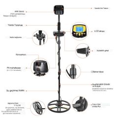 Anunnaki TX-950 Yeraltı Altın Metal Dedektörü Pro Su Geçirmez Hazine Bulucu Çantalı