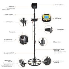 Anunnaki TX-950 Yeraltı Altın Metal Dedektörü Pro Su Geçirmez Hazine Bulucu Çantalı