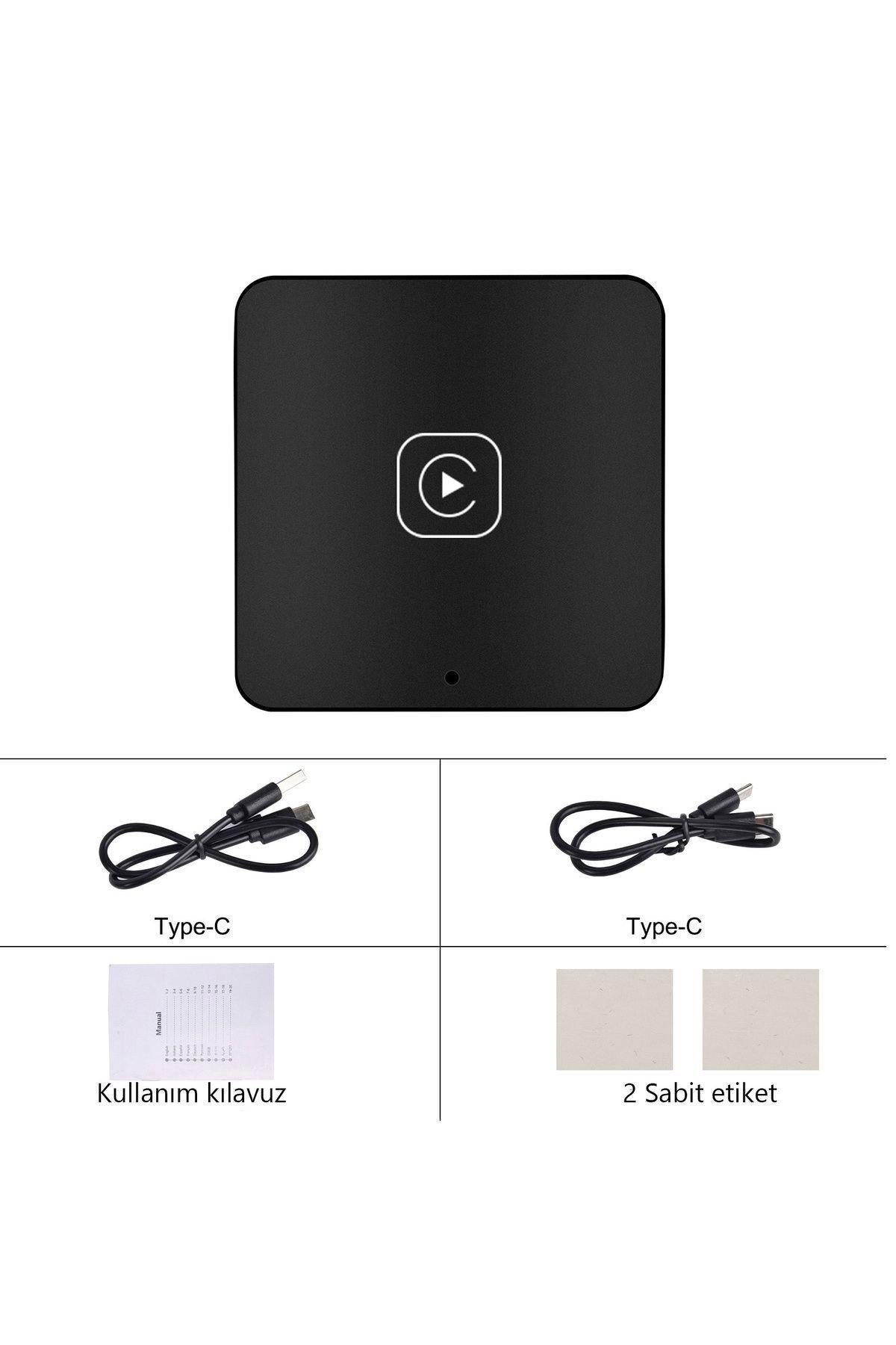 Android ve Apple Carplay Kablosuz Bağlantı Adaptörü  Araç Bluetooth Çevirici