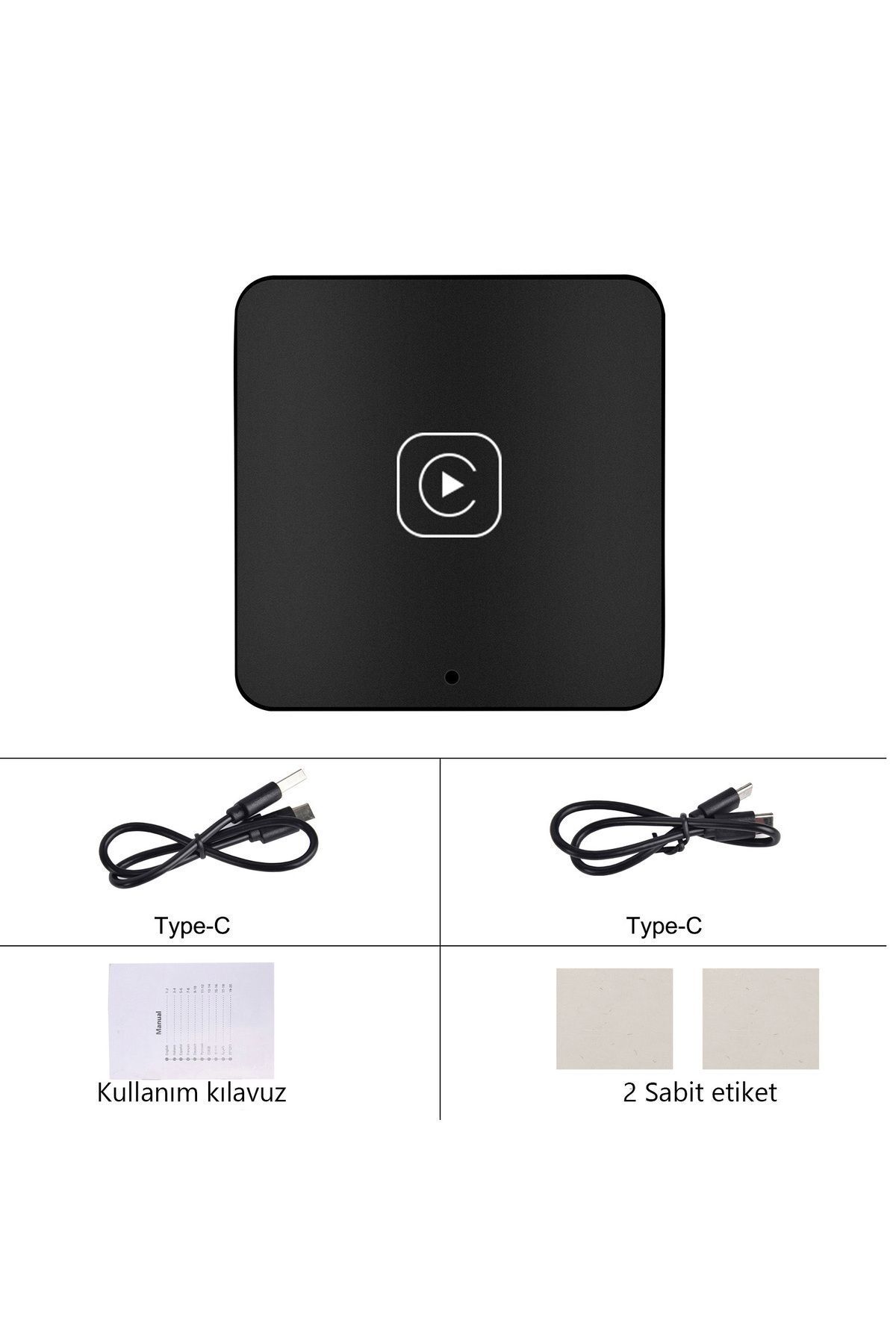 Android ve Apple Carplay Kablosuz Bağlantı Adaptörü  Araç Bluetooth Çevirici