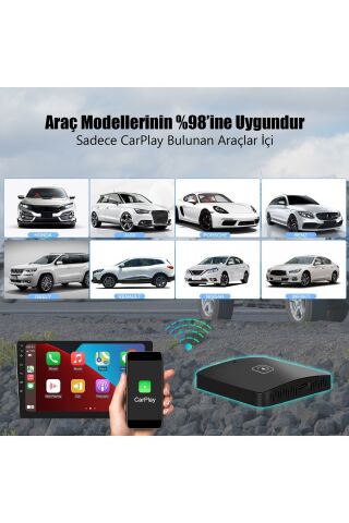 Android ve Apple Carplay Kablosuz Bağlantı Adaptörü  Araç Bluetooth Çevirici