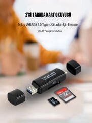 OTG Kart Okuyucu Type-c kart okuyucu çok fonksiyonlu TF cep telefonu USB-C ve USB kart okuyucu