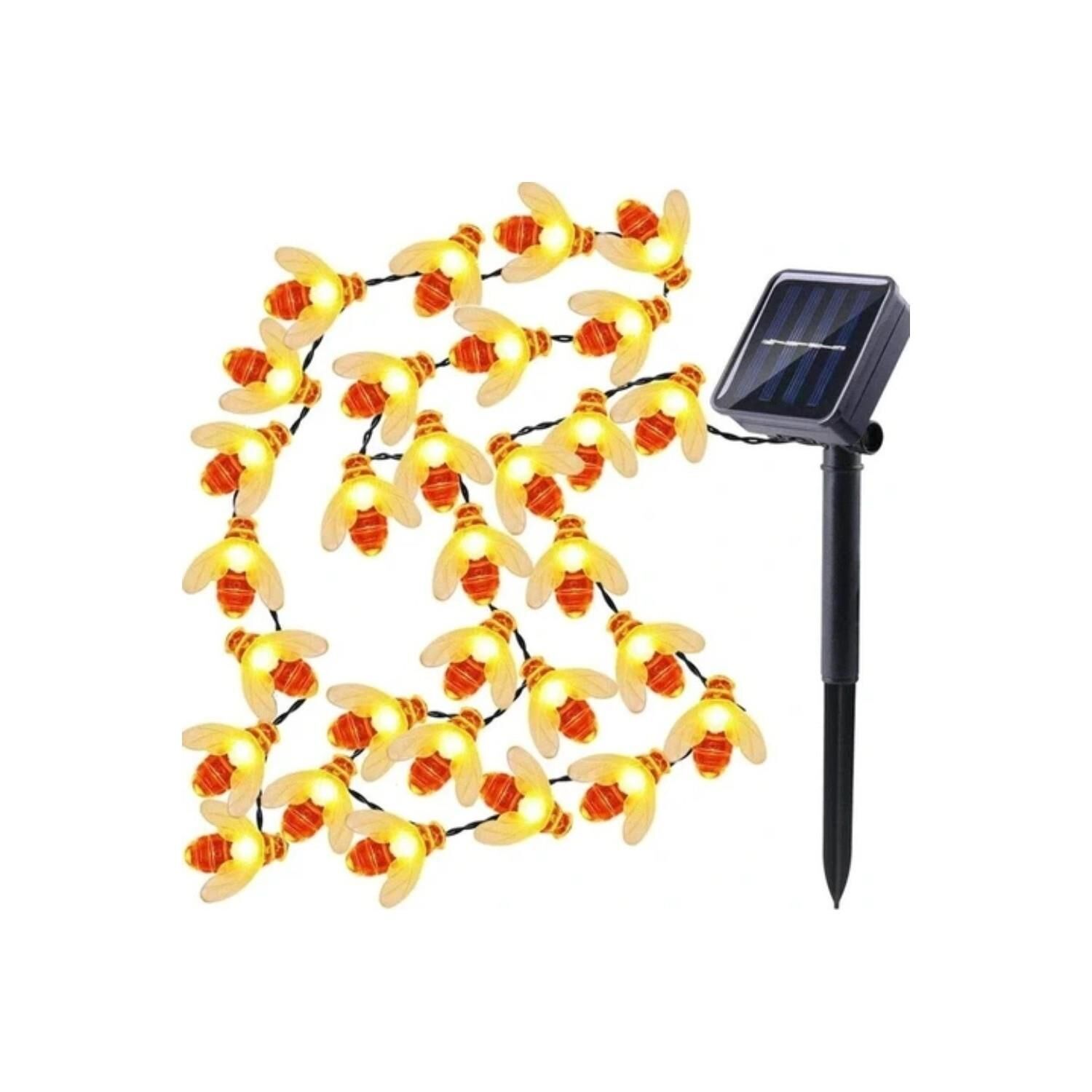 5 Metre Güneş Enerjili Solar Dış Mekan Arı Led Işık Dekoratif Bahçe Aydınlatma