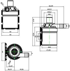 800litre/h Dalgıç Su Pompası Fırçasız Santrifüj Erkek Düz Ağızlı 24V
