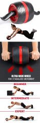 AB Roller Egzersiz Tekerliği Karın Kası Kas Kıvırma Kapalı Alan Fitness Ekipmanı