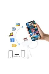 5-in-3 Usb-Type c-Lightning to SD-TF-USB-Hafıza Kartı Okuyucu, Görüntüleyici OTG Kamera Adaptörü