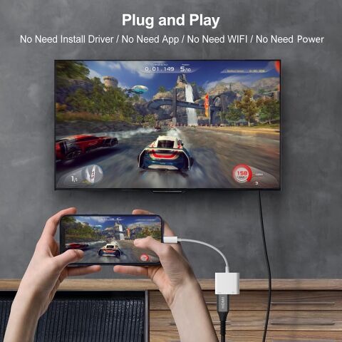 Lightning HDMI Dönüştürücü ipad iphone Hdmi Tv Bağlantı Hdtv Monitör Görüntü Aktarımı Adaptörü
