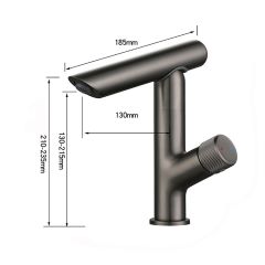Modern Black Mat Siyah Tezgah Üstü Lavabo Bataryası Özel Tasarım Döner Banyo Lavabo Bataryası