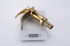 Anunnaki Gold Altın Dore Şelale Modern Tezgah Üstü Banyo Lavabo Bataryası