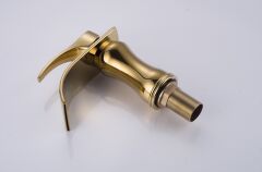 Anunnaki Gold Altın Dore Şelale Modern Tezgah Üstü Banyo Lavabo Bataryası
