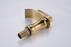 Anunnaki Gold Altın Dore Şelale Modern Tezgah Üstü Banyo Lavabo Bataryası